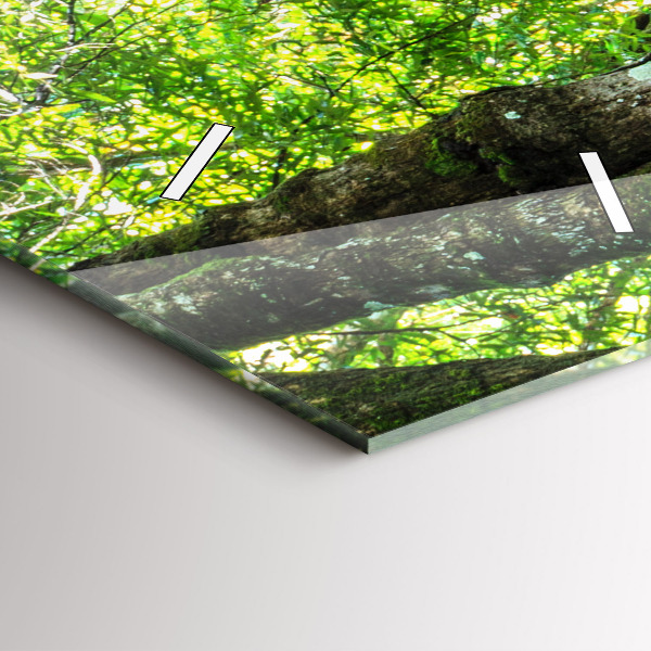 Vertikale Uhr mit motiv Wasserfall im Wald