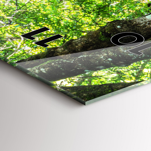 Vertikale Uhr mit motiv Wasserfall im Wald