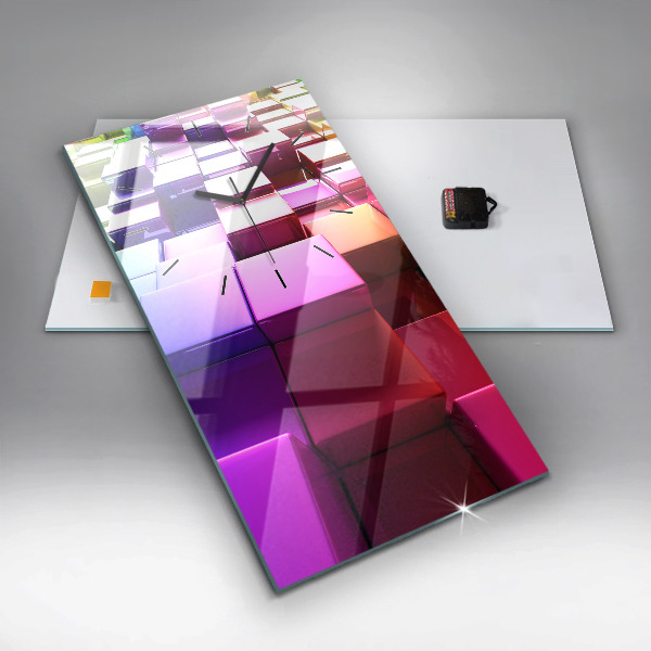 Vertikale Uhr mit motiv Bunte Würfel