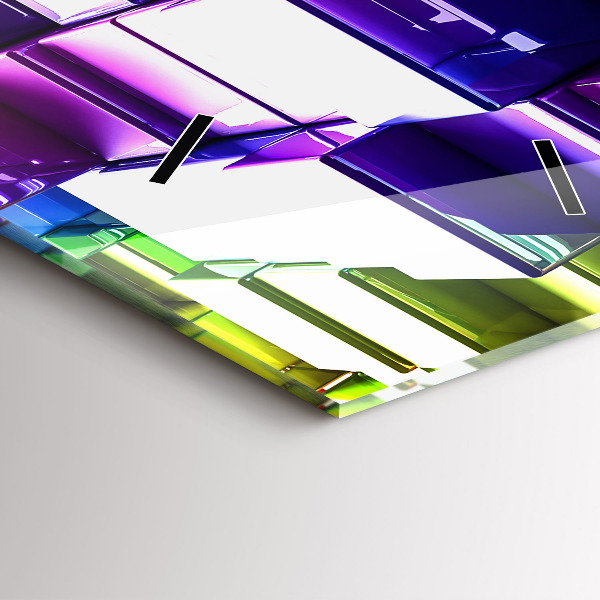 Vertikale Uhr mit motiv Bunte Würfel