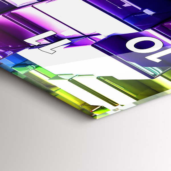 Vertikale Uhr mit motiv Bunte Würfel