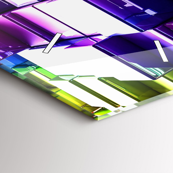 Vertikale Uhr mit motiv Bunte Würfel