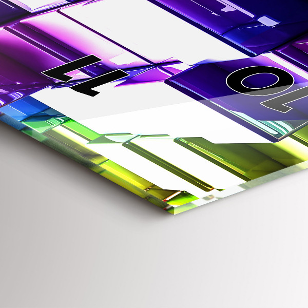 Vertikale Uhr mit motiv Bunte Würfel