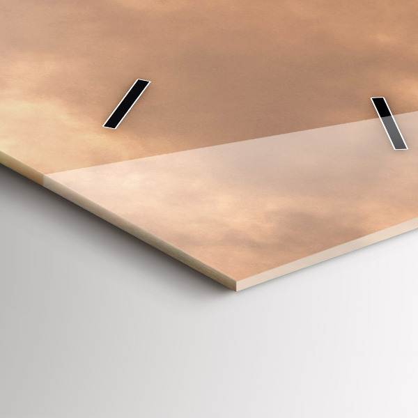 Vertikale Uhr mit motiv Tiere im Sonnenuntergang