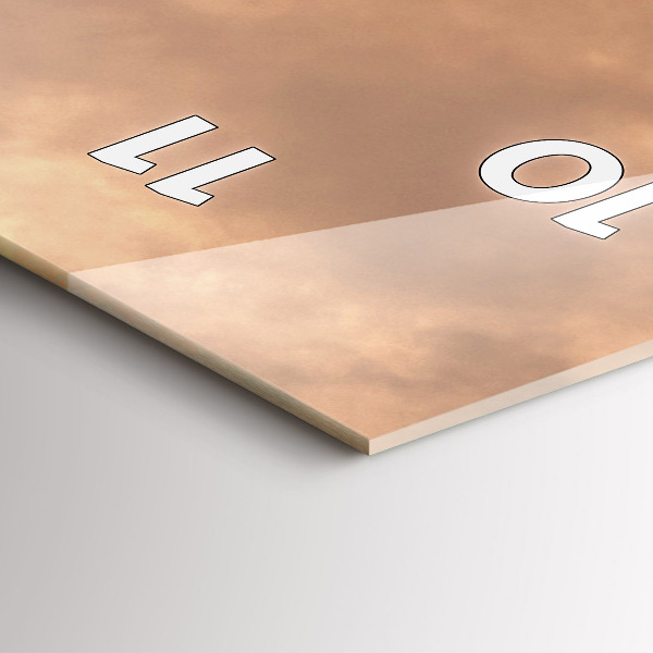 Vertikale Uhr mit motiv Tiere im Sonnenuntergang