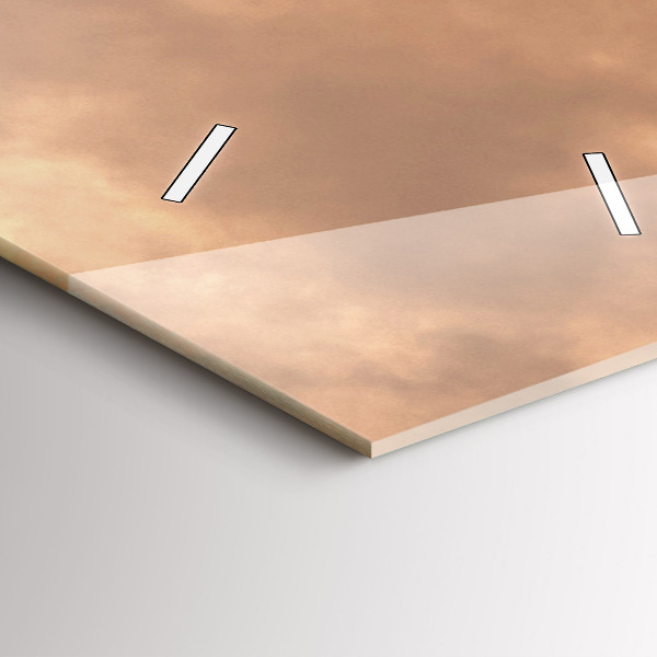 Vertikale Uhr mit motiv Tiere im Sonnenuntergang