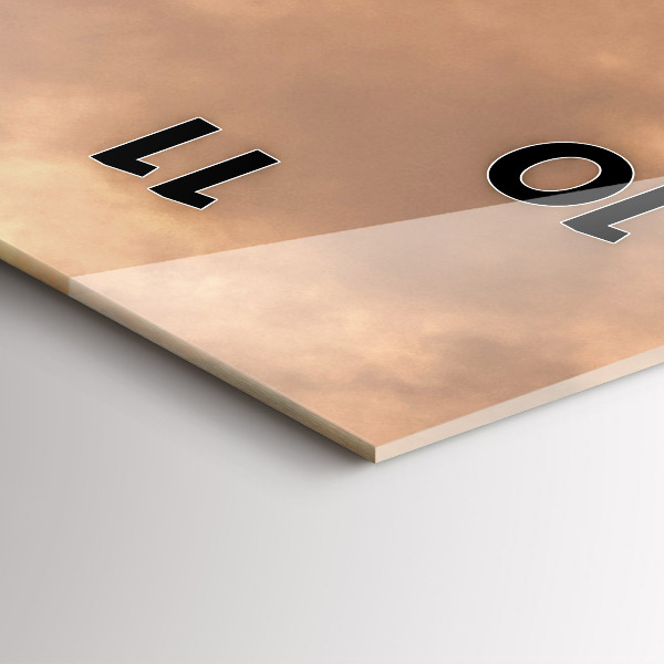 Vertikale Uhr mit motiv Tiere im Sonnenuntergang