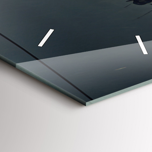 Vertikale Uhr mit motiv Apokalyptisches Gebäude