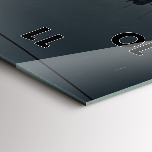 Vertikale Uhr mit motiv Apokalyptisches Gebäude