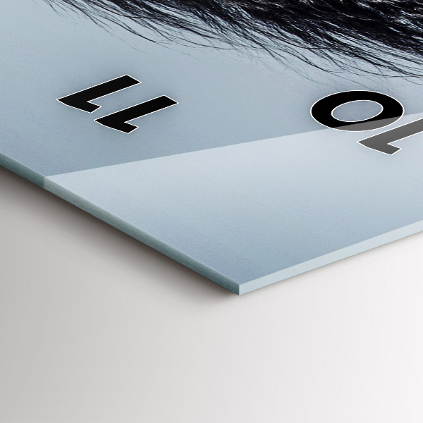 Vertikale Uhr mit motiv Galoppierendes weißes Pferd