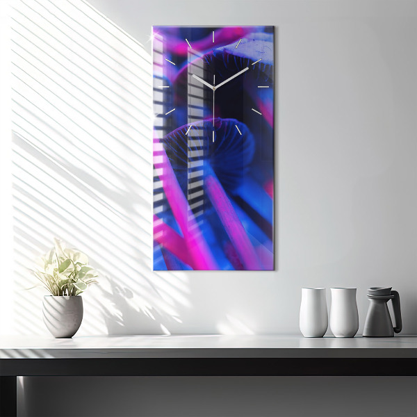 Vertikale Uhr mit motiv Magic Mushrooms in Farben