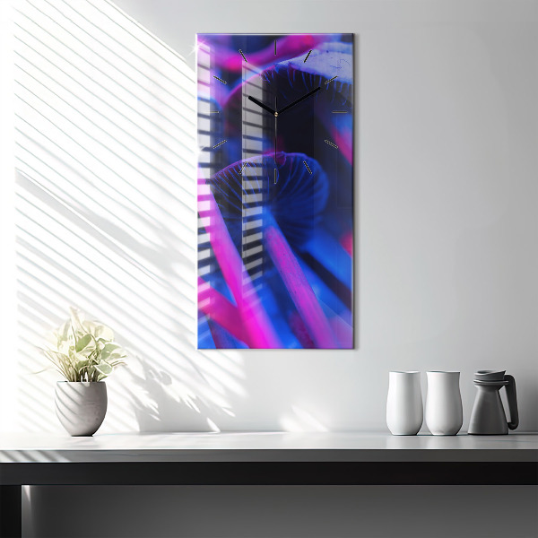Vertikale Uhr mit motiv Magic Mushrooms in Farben