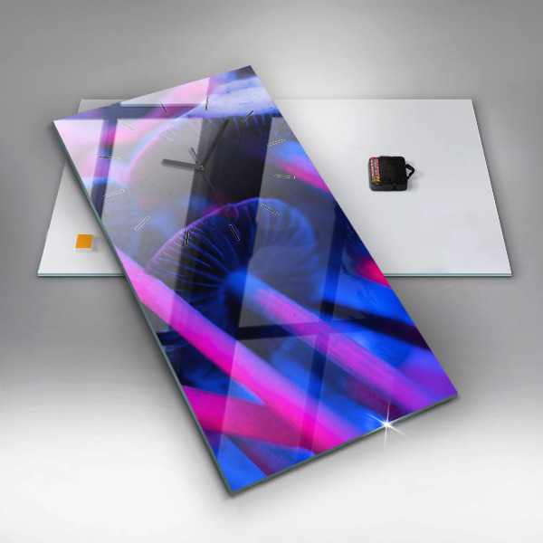 Vertikale Uhr mit motiv Magic Mushrooms in Farben