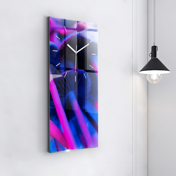 Vertikale Uhr mit motiv Magic Mushrooms in Farben