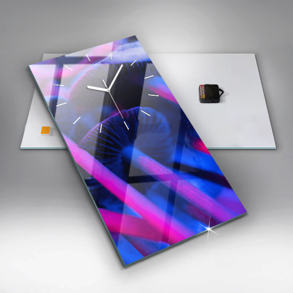 Vertikale Uhr mit motiv Magic Mushrooms in Farben