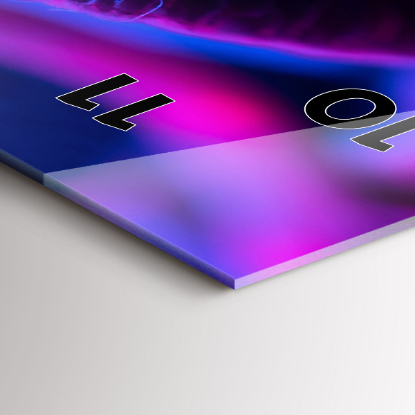 Vertikale Uhr mit motiv Magic Mushrooms in Farben