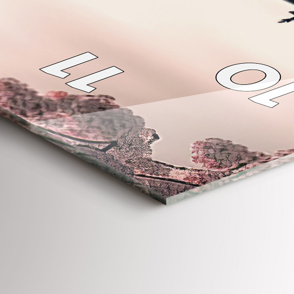 Vertikale Uhr Asiatischer Turm Kirschblüten