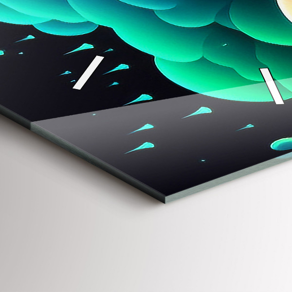 Vertikale Uhr mit motiv Neon-Pilze