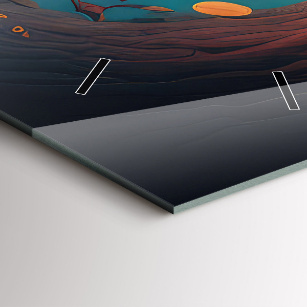 Vertikale Uhr mit motiv Wald und Zauberpilze