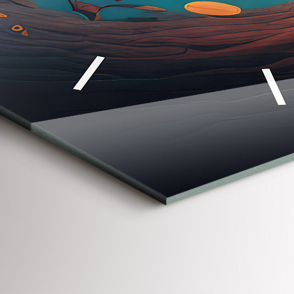 Vertikale Uhr mit motiv Wald und Zauberpilze