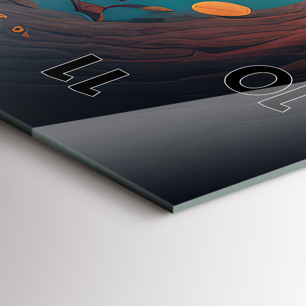 Vertikale Uhr mit motiv Wald und Zauberpilze