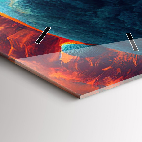 Vertikale Uhr mit motiv Futuristische virtuelle Welt