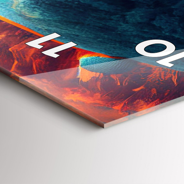 Vertikale Uhr mit motiv Futuristische virtuelle Welt