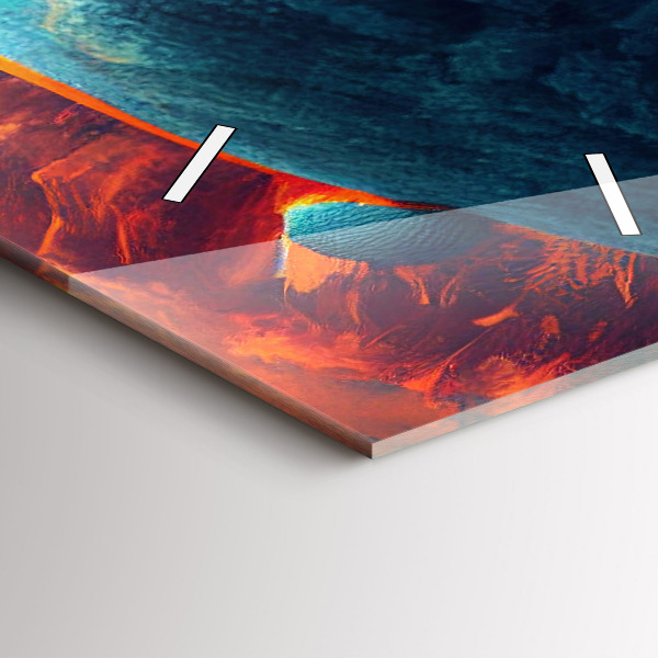 Vertikale Uhr mit motiv Futuristische virtuelle Welt