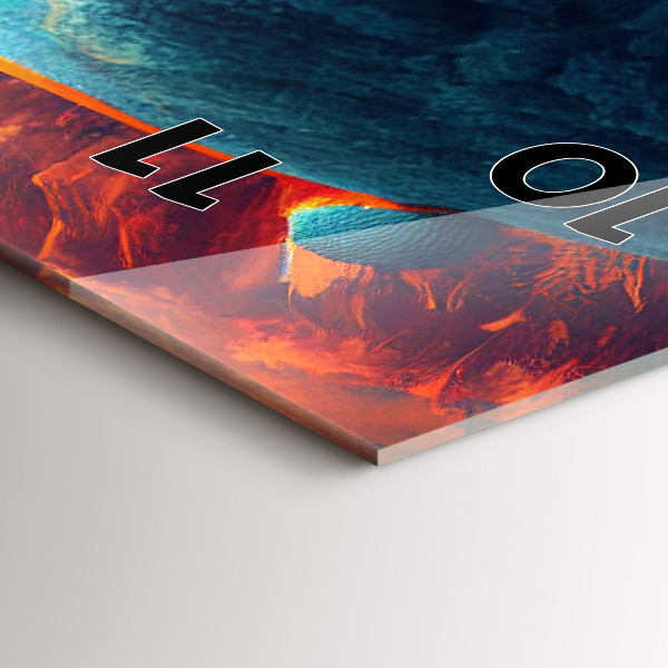 Vertikale Uhr mit motiv Futuristische virtuelle Welt