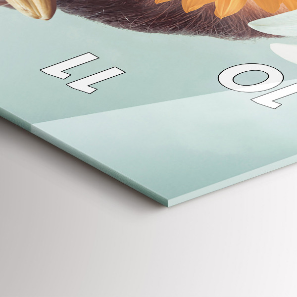 Vertikale Uhr mit motiv Frau mit Blumen