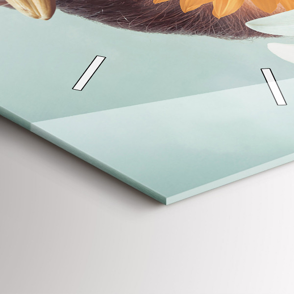 Vertikale Uhr mit motiv Frau mit Blumen