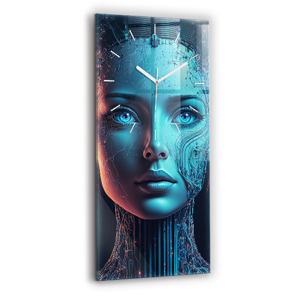 Vertikale Uhr mit motiv Künstliche Intelligenz