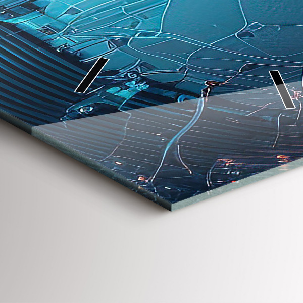 Vertikale Uhr mit motiv Künstliche Intelligenz