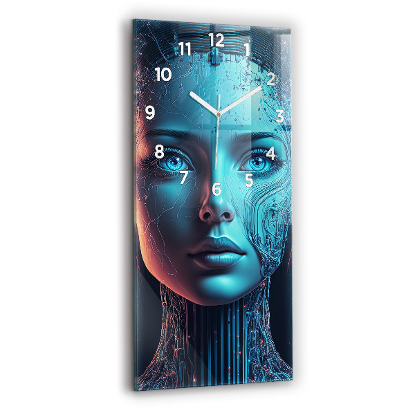 Vertikale Uhr mit motiv Künstliche Intelligenz