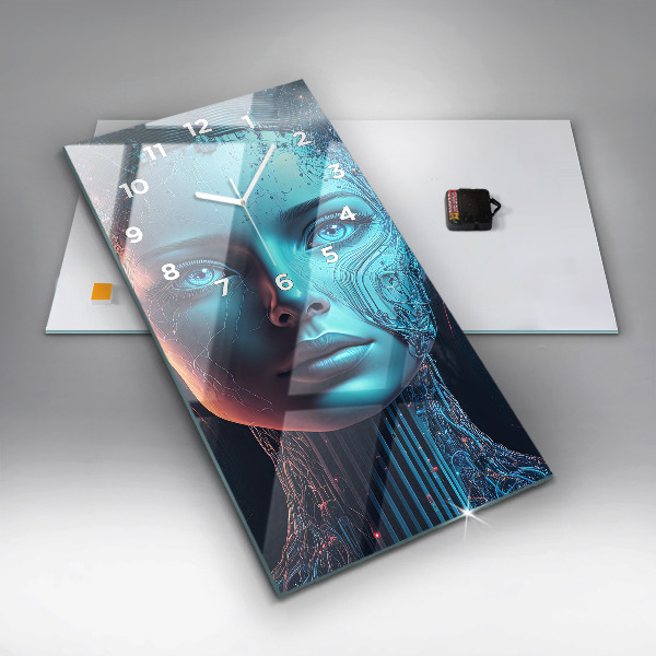 Vertikale Uhr mit motiv Künstliche Intelligenz