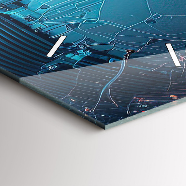 Vertikale Uhr mit motiv Künstliche Intelligenz