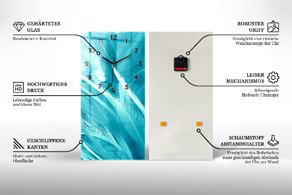 Vertikale Uhr mit motiv Künstliche Intelligenz