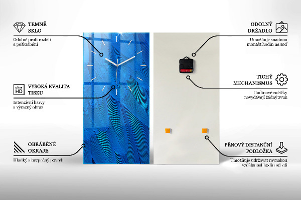 Vertikale Uhr mit motiv Künstliche Intelligenz