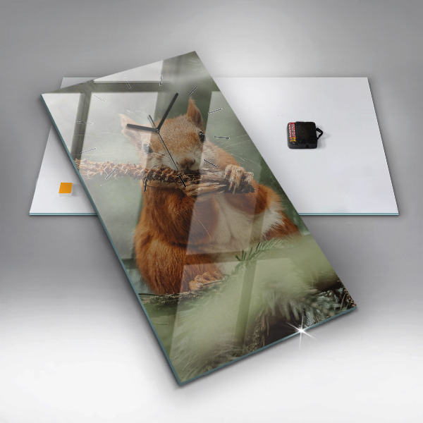 Vertikale Uhr Eichhörnchen und Wildtiere