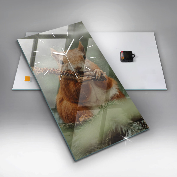 Vertikale Uhr Eichhörnchen und Wildtiere