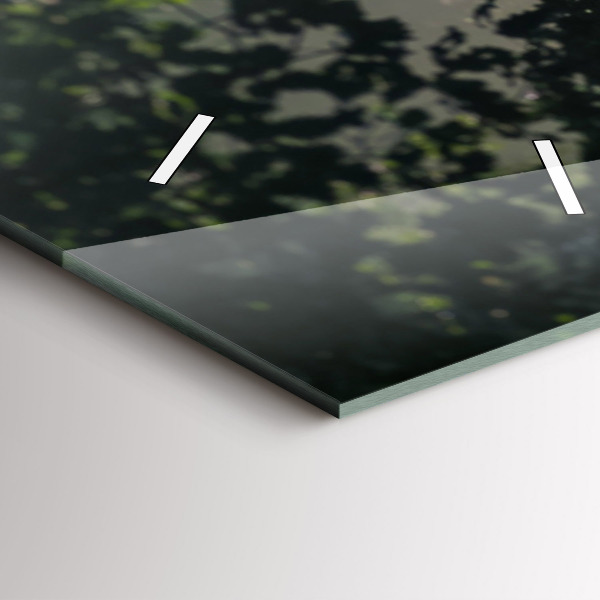 Vertikale Uhr Waldweg und Sonnenschlieren