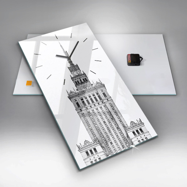 Vertikale Uhr mit motiv Palast der Kultur und Wissenschaft