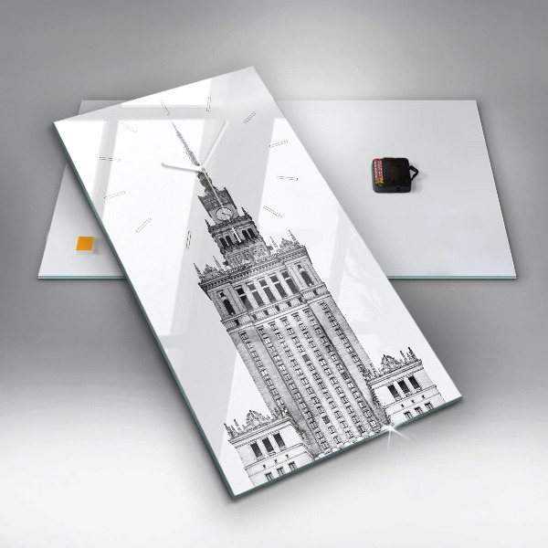 Vertikale Uhr mit motiv Palast der Kultur und Wissenschaft