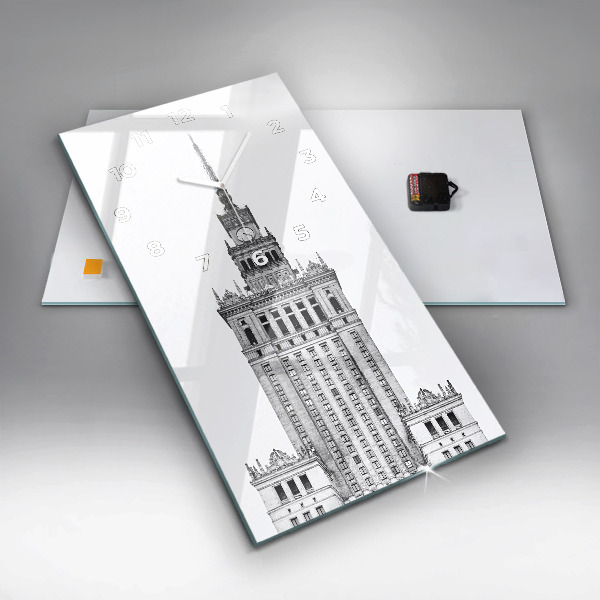 Vertikale Uhr mit motiv Palast der Kultur und Wissenschaft