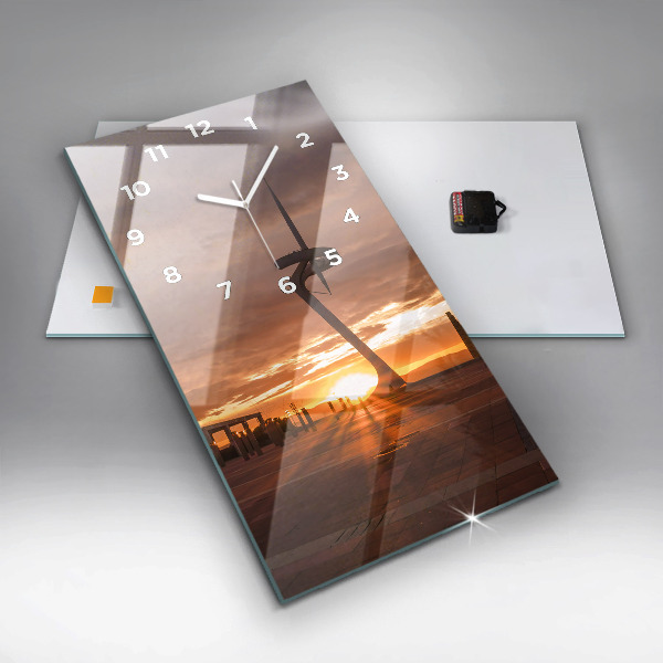 Vertikale Uhr mit motiv Olympischer Park in Barcelona