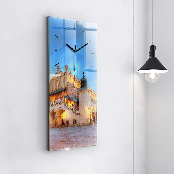 Vertikale Uhr mit motiv Hauptmarkt in Krakau