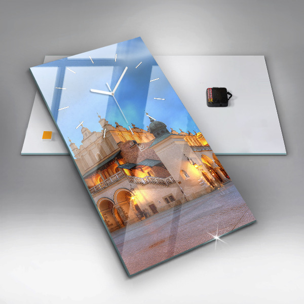 Vertikale Uhr mit motiv Hauptmarkt in Krakau