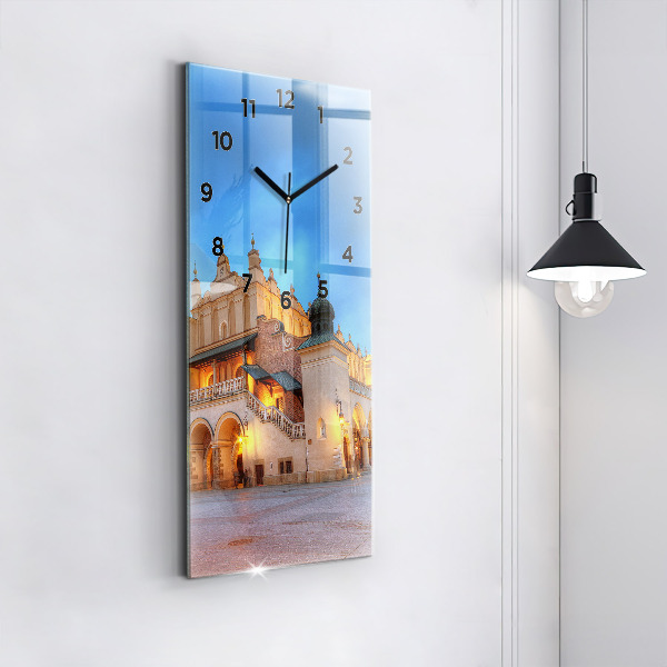Vertikale Uhr mit motiv Hauptmarkt in Krakau