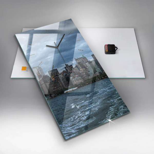 Vertikale Uhr mit motiv Panorama von New York City