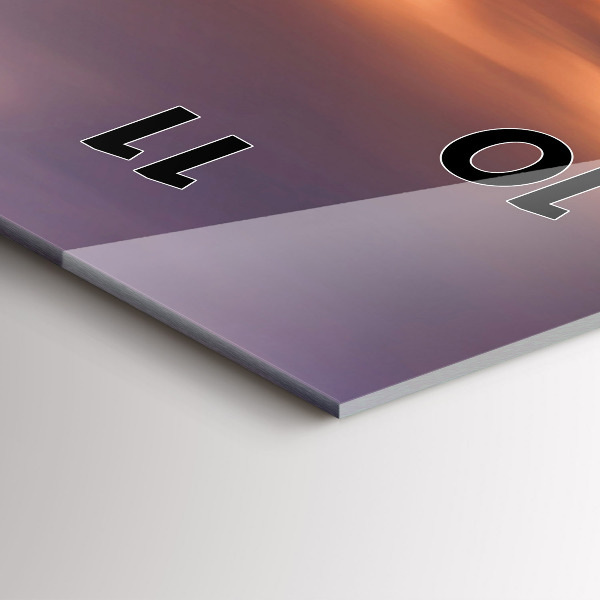 Vertikale Uhr Panorama der Stadt im Westen